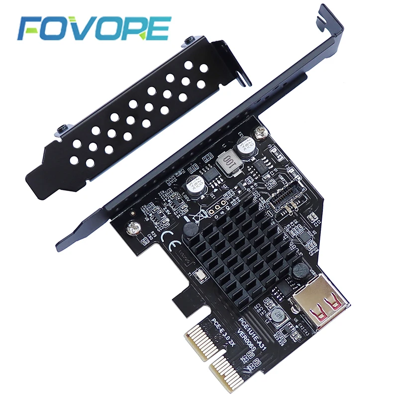 Добавить на карту PCI Express 3 0 USB 1 E карта PCIe адаптер Raiser Type USB3.1 gen2 10 Гбит/с + USB2.0