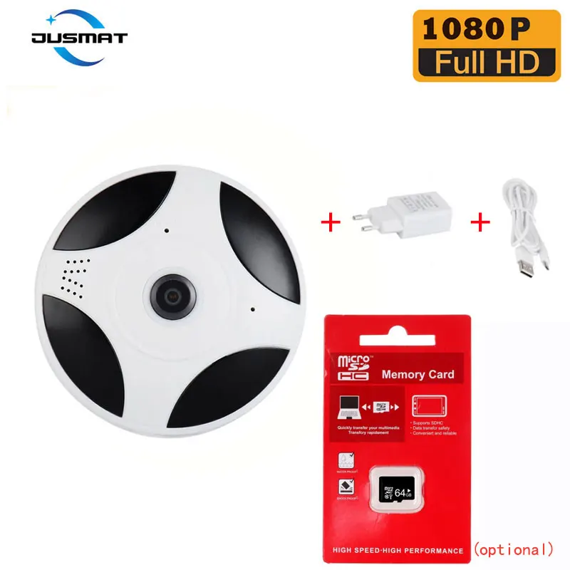 Smart Camera Webcam 1080P Panoramic Camera Full view 360 Degree VR WIFI Home store indoor 24 Hours Surveillance monitor