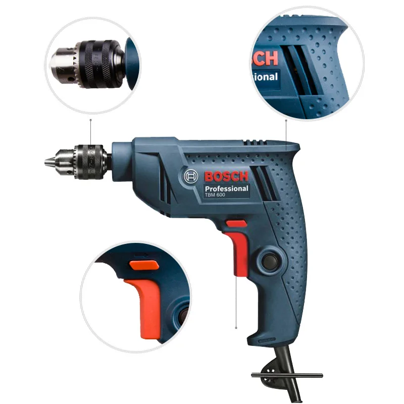 Электрическая дрель BOSCH GBM 600 многофункциональная Бытовая маленькая ручная