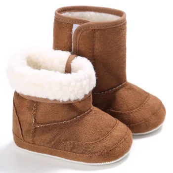 

2020 New Winter Super Warm Newborn Baby Girls First Walkers Shoes Infant Toddler Soft Rubber Soled Anti-slip Boots kids Booties