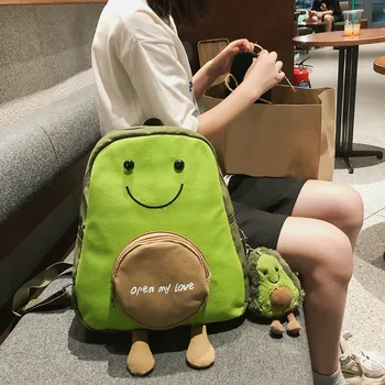 

Backpack Fashion 2020 New Women Solid Color Canvas Cartoon Capacity Student Backpack Travel Student Couple Bag School Bags #45