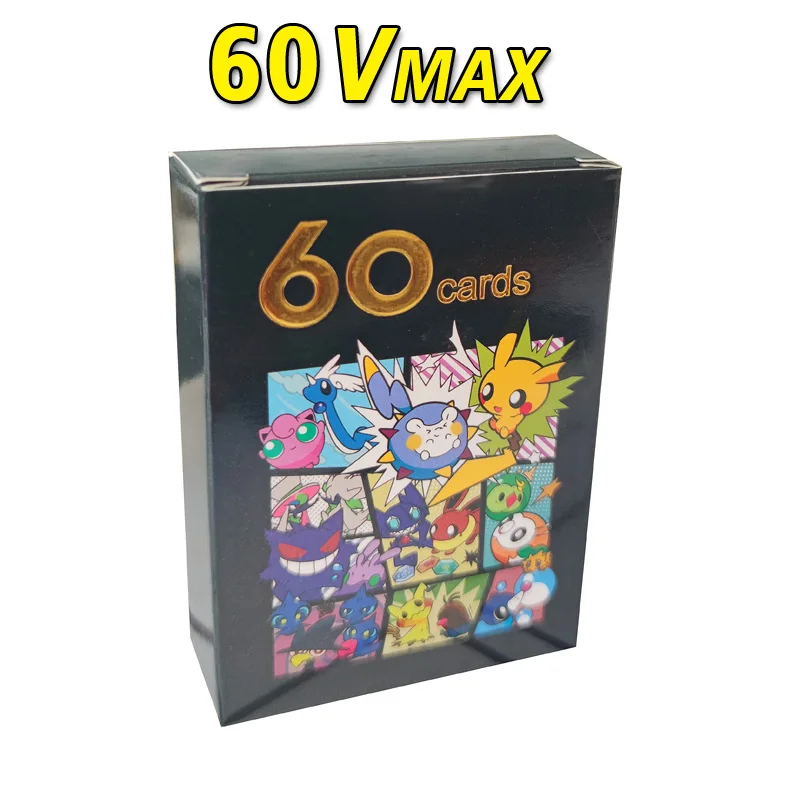 64 шт. Pokemon Vmax TAG TEAM MEGA EX флэш карта Английская версия POKEMON без повторов игровая