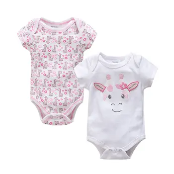 

SAILEROAD 2Pcs/Set Girls Cute Cartoon Cow Pajamas Baby Kids Onesies Newborn Summer Kids Pijama Infantil Infant Cotton Jumpsuit