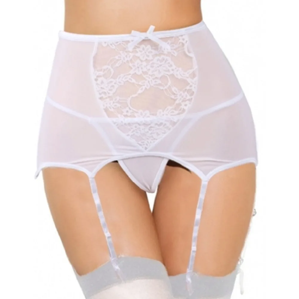 

Lace Sexy Lingeries Dual Layer Garter Belts Lady Thigh-Highs Stockings Garter Hollow Lingerie Bowknot Temptation Suspender