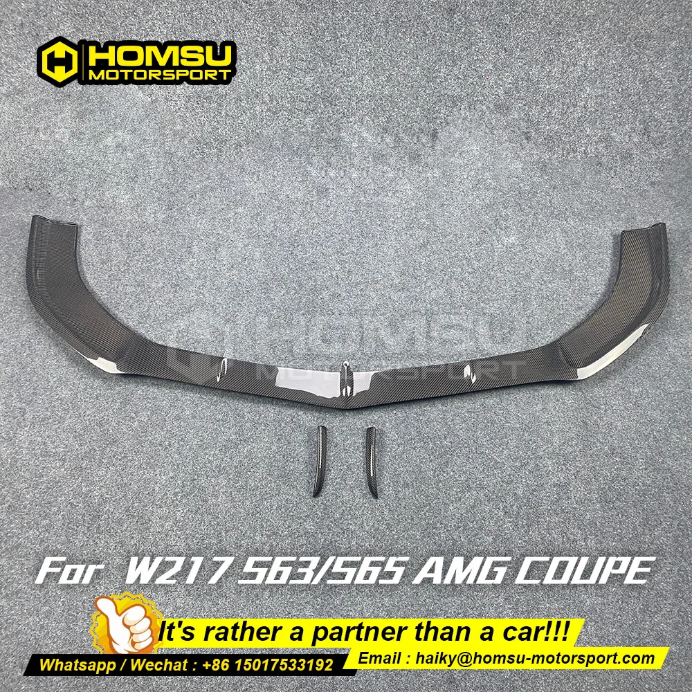 

3 PCS/SET Carbon Fiber Front Bumper Front Lip Fit For mercedez bens S Coupe W217 S63 S65 amg Carbon fiber Front Bumper Front Lip