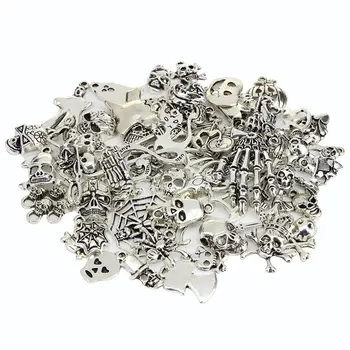 

Bulk Lots Tibetan Silver Mix Halloween Pendants Charms Jewelry Gift