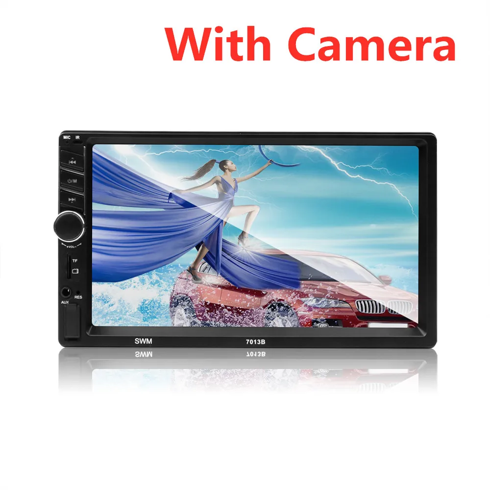 With Camera 2 Din Carplay Android авто " автомобильный мультимедийный Радио Bluetooth Сенсорный экран MP5 плеер зеркальная связь SD/FM/USB/AUX/HD автомобильный аудио - Цвет: With Camera