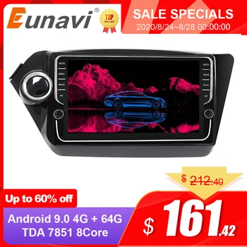 

Eunavi 2 Din Android 9.0 Car radio GPS For Kia k2 rio 3 4 2010-2016 Multimedia stereo navigation Autoradio IPS TDA7851 4GB 64GB