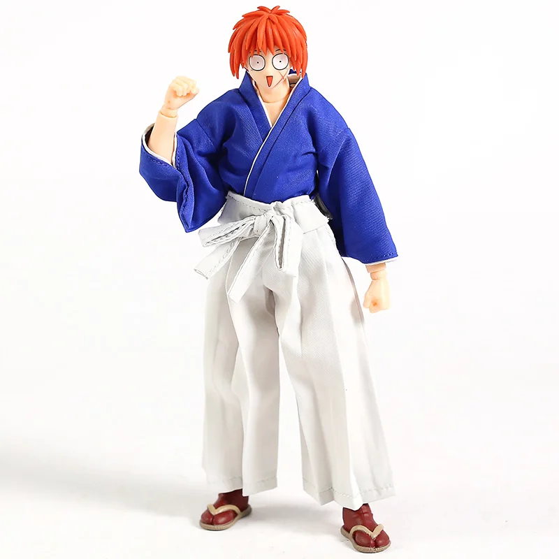 Rurouni Kenshin Himura Kenshin ПВХ фигурка Коллекционная модель игрушки(настоящая одежда