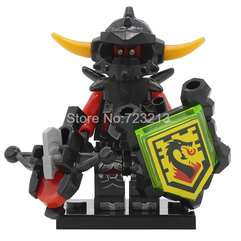 Одна совместимых Nexoed Knights замок фигурка воинов мультфильм строительные блоки наборы модели Кирпичи игрушки для детей - Цвет: H