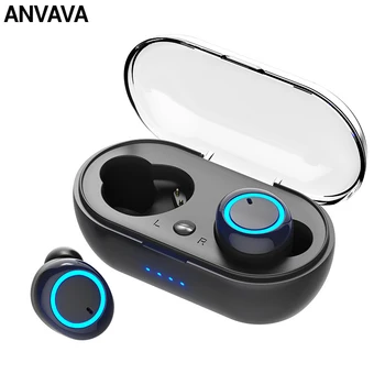 

ANVAVA Bluetooth TWS Earphone Sports Stereo Sound Touch Control In-Ear Game Surround Earbuds HIFI Running Bass Headset
