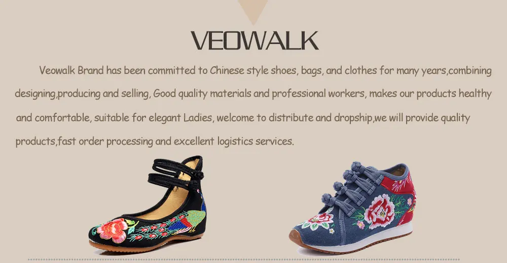 Veowalk/женские парусиновые балетки ручной работы с вышивкой в винтажном стиле; удобные женские китайские балетки; женская обувь с вышивкой