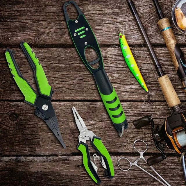 Fishing Pliers Fishing Gripper Aluminum Alloy scissors Hook Remover Fishing  Tools Line Cutter Multifunctional Fishing Equipment