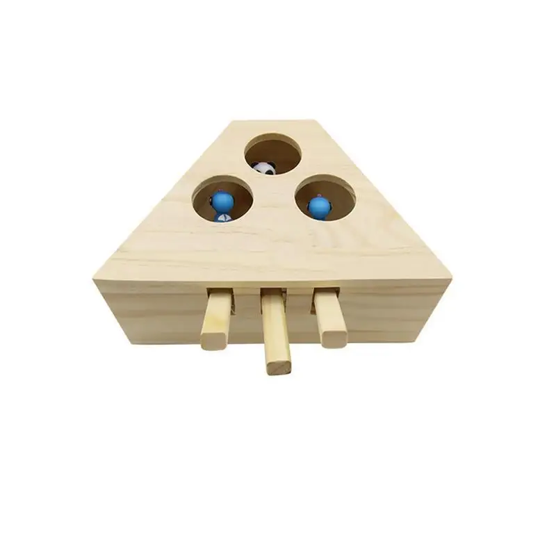 Игрушка для кошек, машина для хомяка, забавная игрушечная кошка, твердая древесина, товары для домашних животных