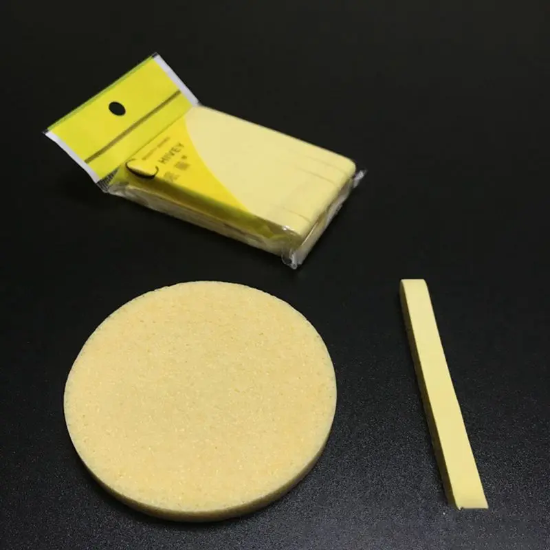 12 Pcs/bag Compressed Strip Shape Washing Face Puff Foaming Seaweed Massage Cleansing Sponge Beauty Tools
