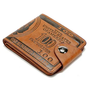 

Leather Men Wallets Purse For Men Fashion Dollars Price Pattern Short Men's Wallet Money Coin Holder Short Purse High Quality