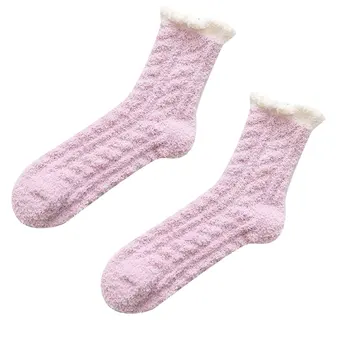 

Ladies Women Winter Warm Soft Fluffy Bed Socks Lounge Slipper Coral Velvet Fleece Socks Femme