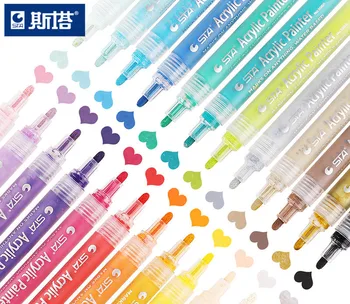 

1pc STA Acrylic Painter Marker Pen Water Based Ink Waterproof for Ceramic Rock Glass Porcelain Mug Wood Fabric Canvas Drawing