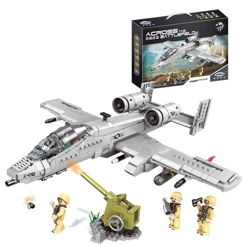 

Star Fort Building Block Originality Military Pass Through Battlefield Series A10 Fighter Compatible Happy High Xb06022