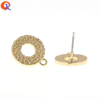 

Cordial Design 50Pcs/Lot 13*13MM Gold Color Zinc Alloy Circular Hollow Out Round Earrings Base Accessories For Earrings DIY