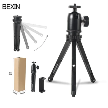 

Mini tripod dslr camera stand mount adapter desktop bracket photography shooting pocket tripod with phone clip for point camera