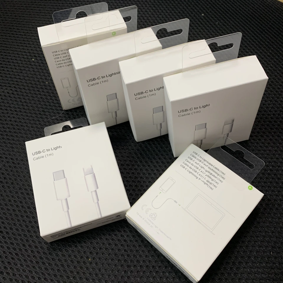 10 шт./лот PD кабель для быстрой зарядки usb c 1 м 2 iPhone 12 11 pro max Xs 8 pin Type C Macbook телефона с