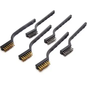 

Brush Set for Cleaning Welding Slag and Rust, 6 Pack, Stainless Steel and Brass
