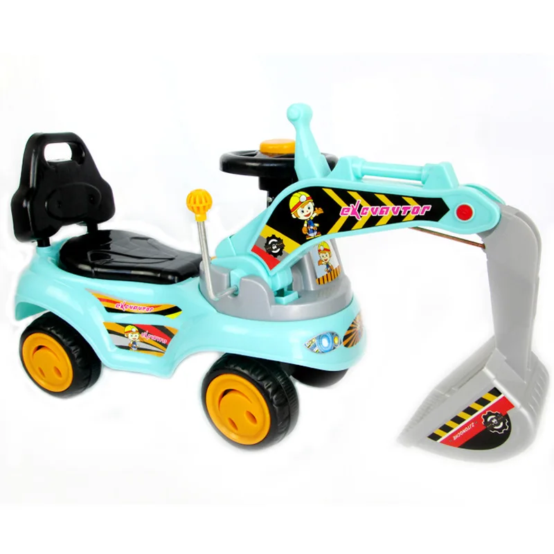 LazyChild Children Excavator Can Sit To Ride Roller Coasters Large Music Toy Truck Excavator Undertakes Toys