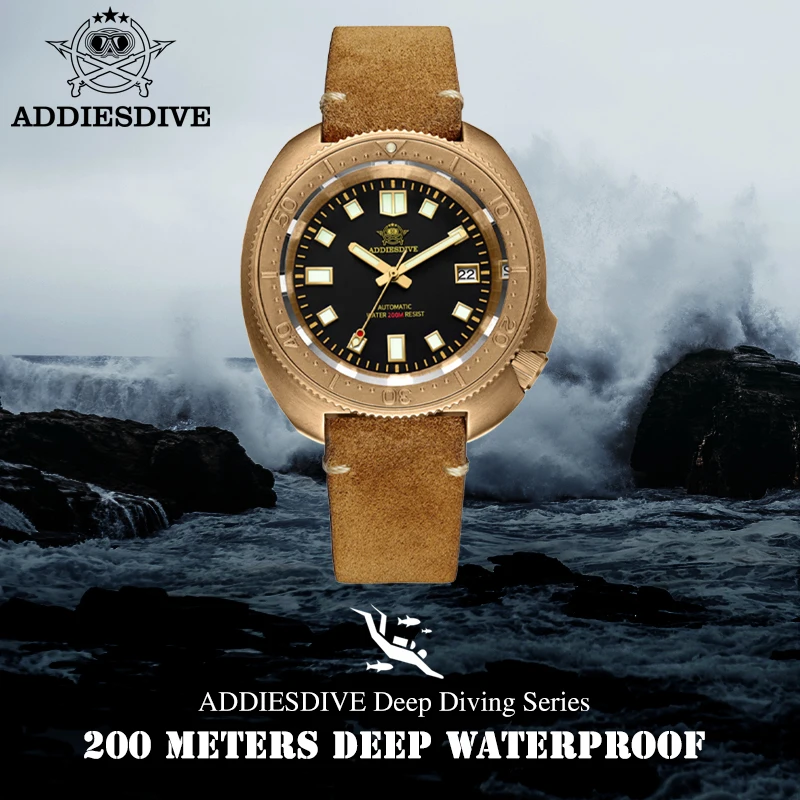 Addies Dive AD2104 Men CUSN8 Bronze Watch Sapphire Crystal NH35