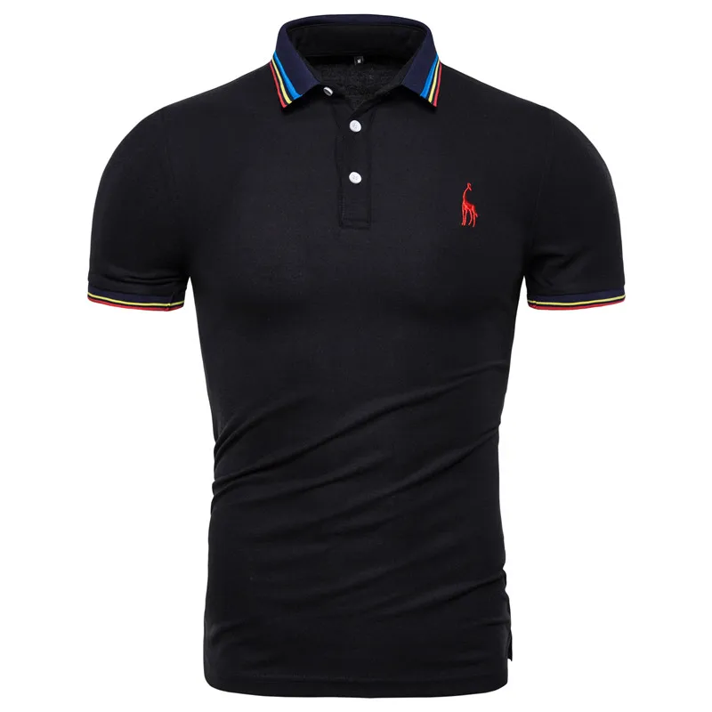 Dropshipping 10 Colors New Summer Polo Men Solid Embroidery Short Sleeve Tops Men Polos Fashion Casual Cotton Polo Shirt Men