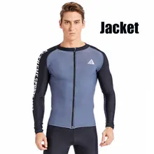 Застежка-молния быстросохнущая ing Для мужчин с длинным рукавом, для серфинга Топы быстросохнущая Гидромайки рубашки дайвинга подводного плавания купальник пальто