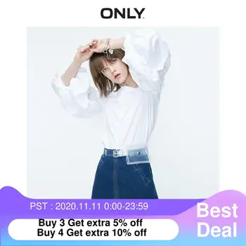 

ONLY Women's Loose Fit Adjustable Shoulder Straps Off-the-shoulder Long-sleeved Shirt | 119131527