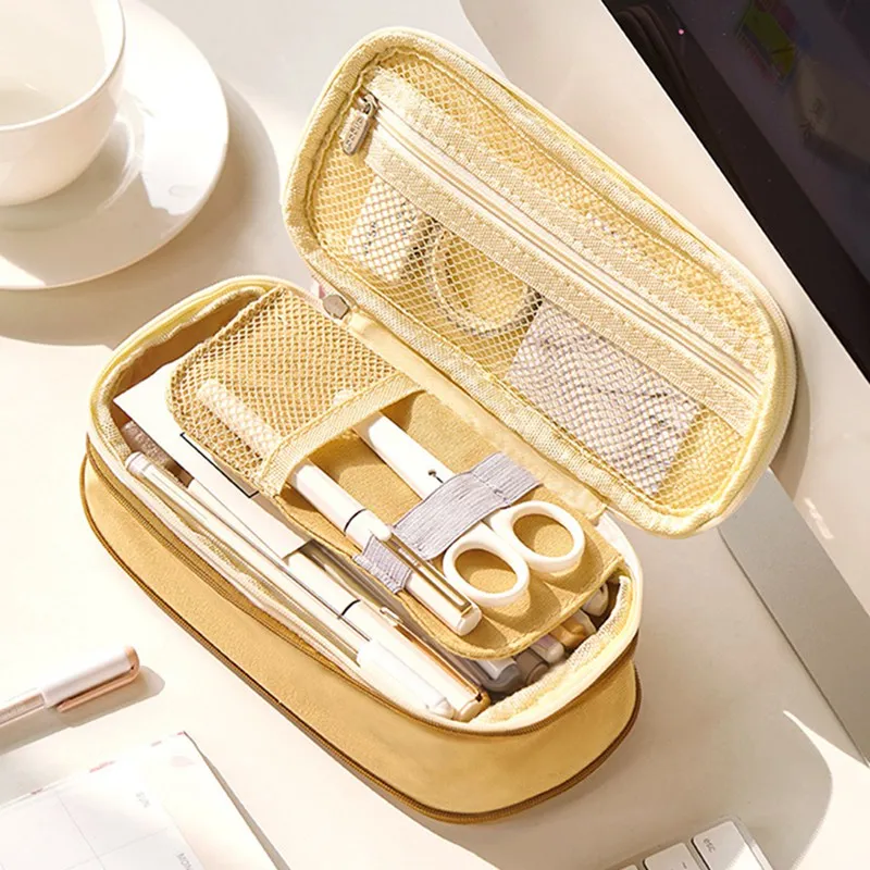 

Korea Multifunction School Pencil Case & Bags Large Capacity Canvas Pen Curtain Box For Boy Girl Kids Gift Stationery Supplies