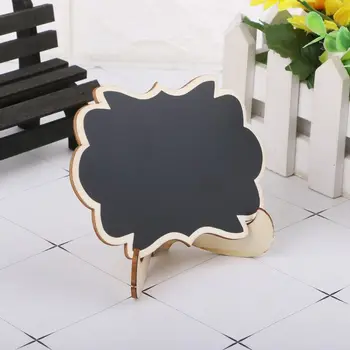 

10pcs Wooden Mini Blackboard Butterfly Shape Table Sign Memo Message Stand Chalk Board Wedding Party Decoration Supplies