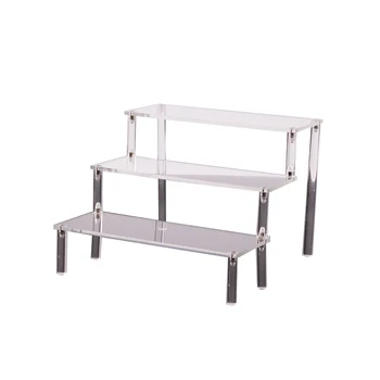 

Clear Acrylic Storage Holders Display Stand Cosmetics Storage Racks Detachable Cartoon character ladder frame holder Toy Free