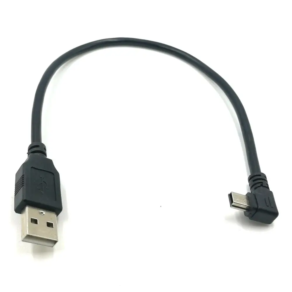 Кабель для передачи данных с USB 2 0 папа на Mini B 5 контактный 90 градусов вверх вниз