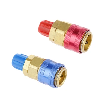 

AC R134A Quick Connector Adapter Coupler Auto Air-Conditioning Low/High Set