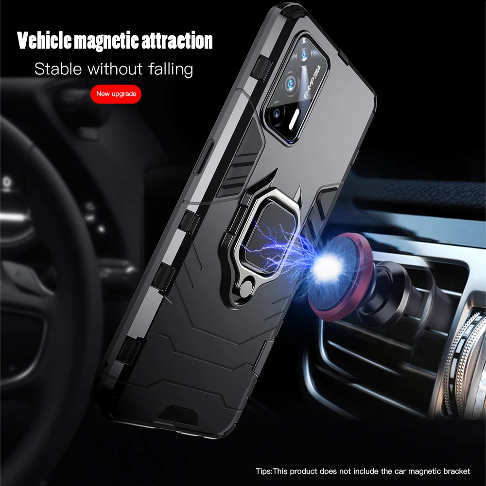 KEYSION Shockproof Armor Case for Realme GT 5G GT Neo Ring