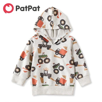 

PatPat 2020 New Spring and Autumn Toddler Boy Trendy Truck Print Hoodie for Kids Boy Hoodies Clothes