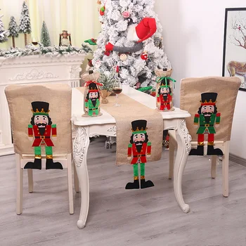 

New Year Linen Tablecloth Chair Cover Christmas Decorations for Home Christmas Decorations Navidad Natal Christmas Ornaments