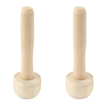 

2pcs Paper Printing Tools Ink Rubbing Tools Art Printmaking Tool Wooden Mushroom Roller for School Office Home