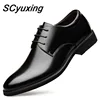 2022 Man Cow Leather Shoes Rubber Sole EXTRA Size Man Business Dress Lether Flats Man Cow Leather Shoes Office For Man ► Photo 1/6