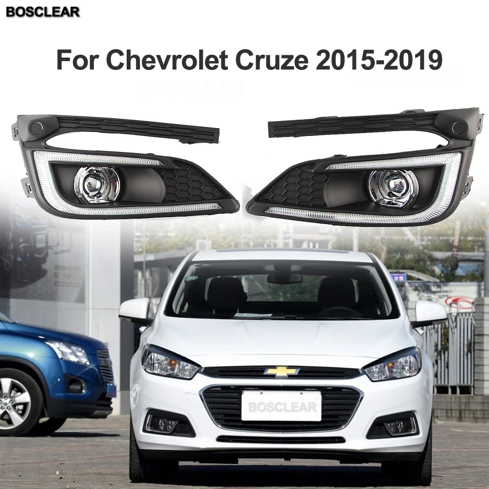 

2pcs Car Flashing For Chevrolet Cruze 2015 2016 2017 2018 Car LED DRL Lights Driving Daytime Running Light Lamp Relay Daylight