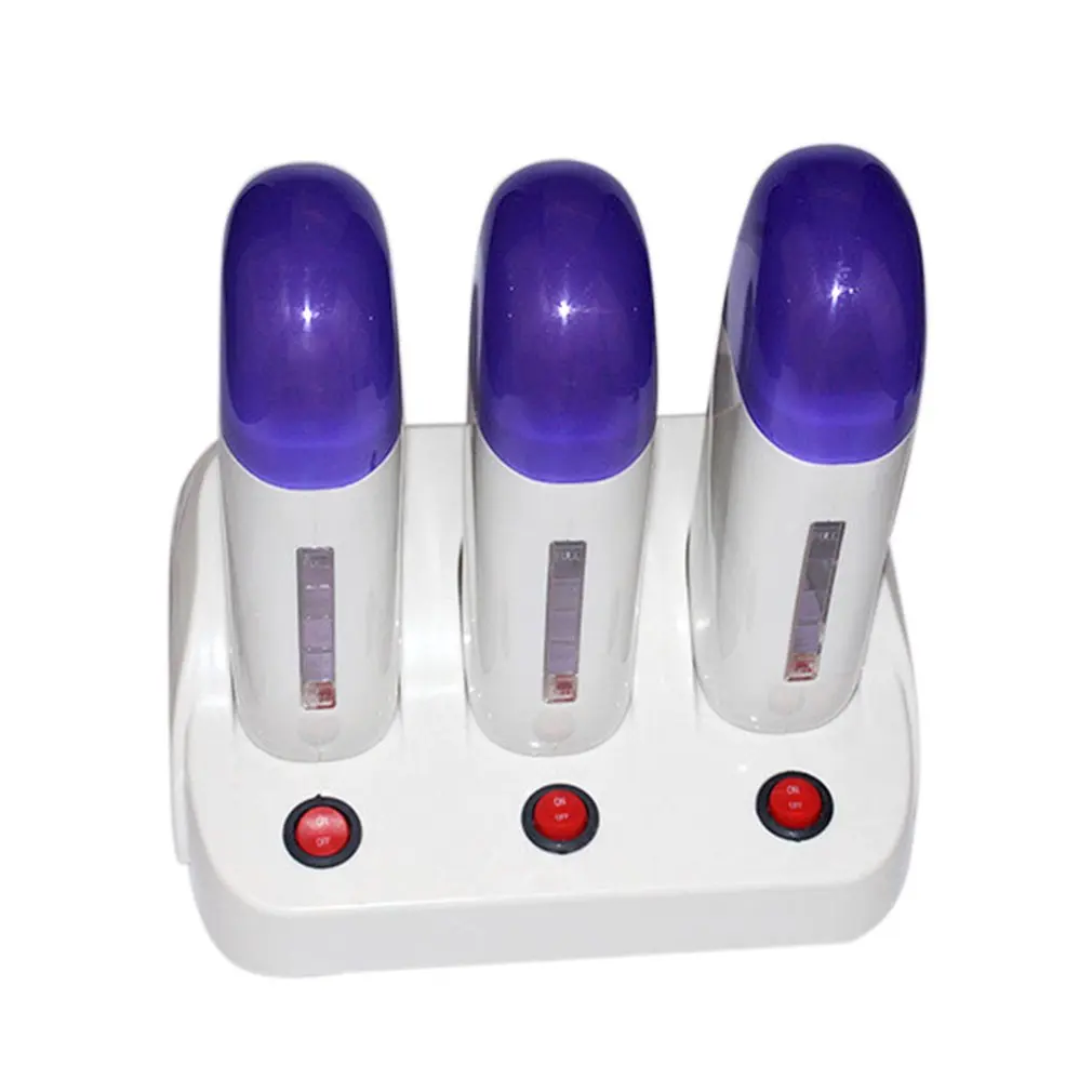 

Mini Portable Three Heads Depilation Machine Hands Body Hair Removal Hot Wax Warmer Dissolve Quick Heater Beauty Equipment