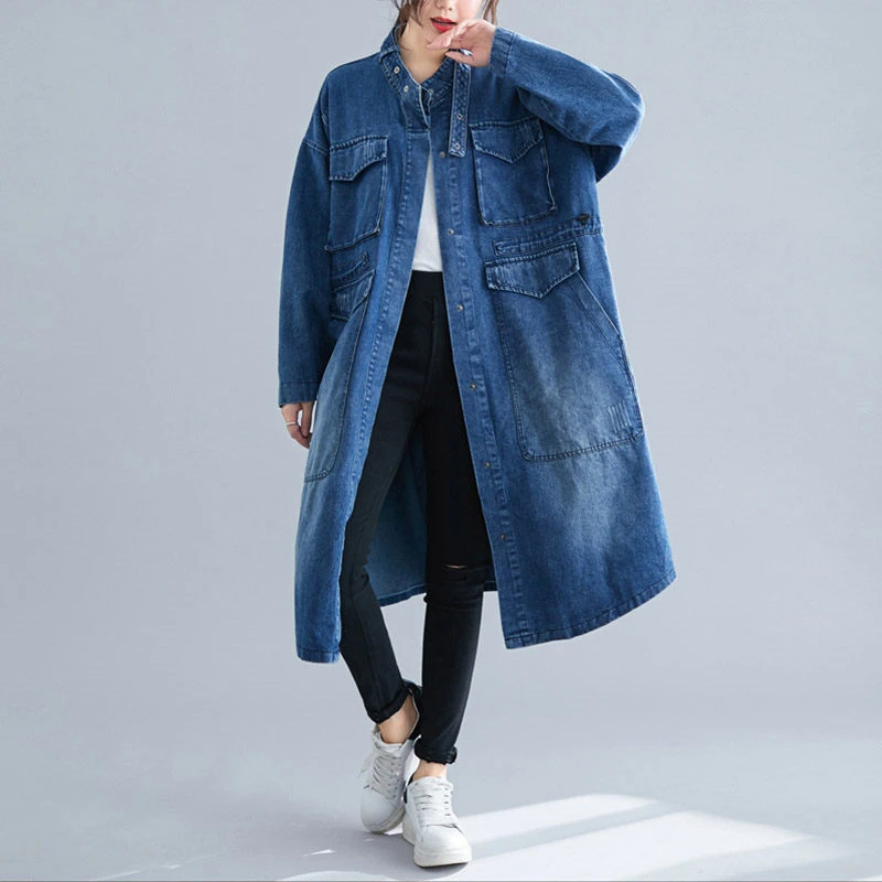 jeans long coat