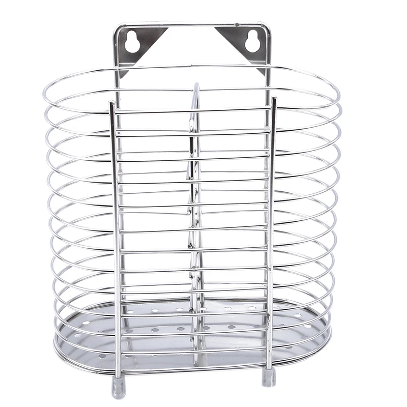 Multifunction stainless steel Drainage Chopsticks Cage Spoon Fork Storage Rack Cutlery Organize Holder Kitchen Accessories