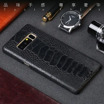 

Luxury Leather case For Samsung S10 plus lite Genuine leather ostrich leg skin back cover For Galaxy Note 10 10plus 10+ fundas