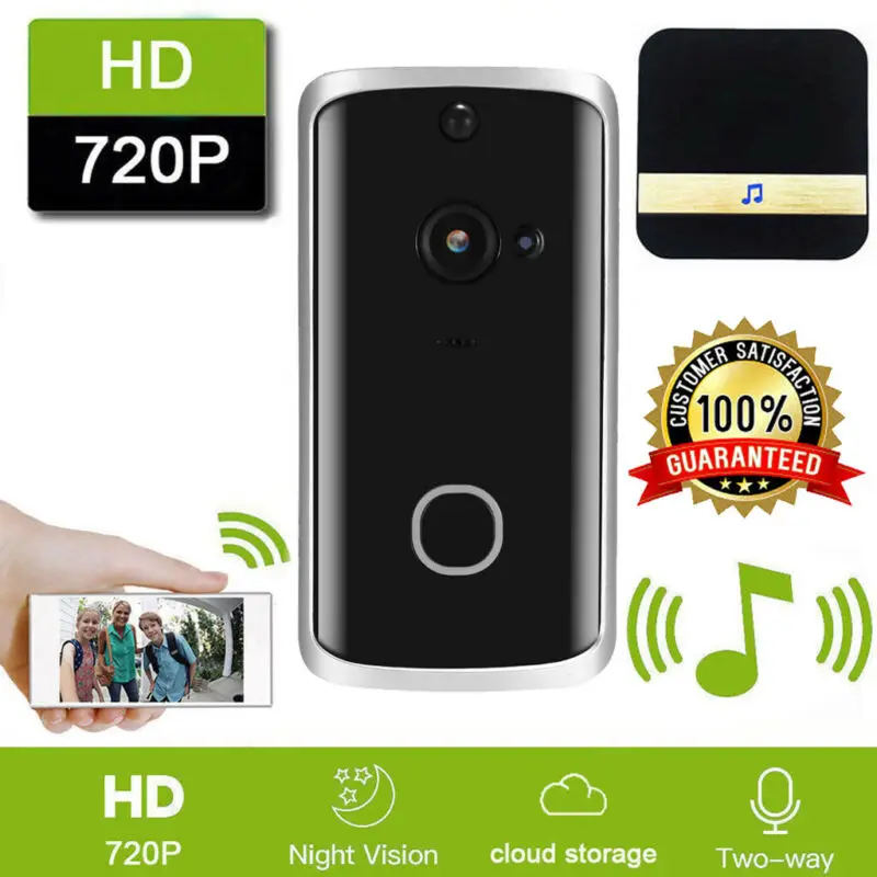 

New Smart Wireless WIFI Ring Doorbell Visual Smart Camera Video Door Bell Remote Home Security Intercom