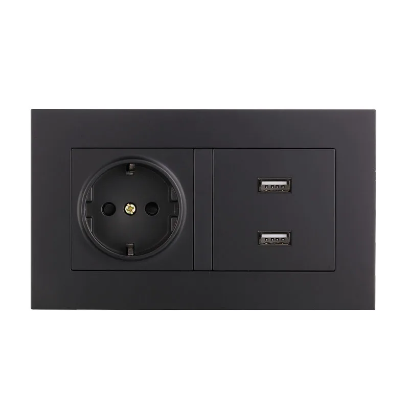 Eu Standard Usb Socket 146 Type Wall Concealed Usb Outlet Wall