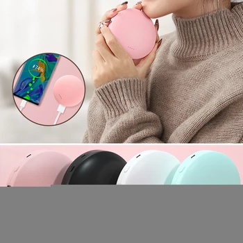 

Round 2 in 1 USB Rechargeable Hand Warmer Electric Hand Warmer 3000MAh Power Bank Portable Double-Sided Heating Hand Warmer